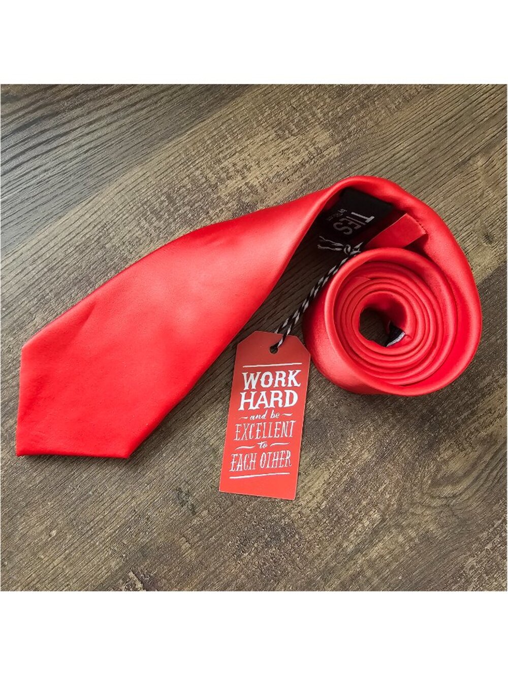 NWT! Solid Scarlet Red 100% Silk Standard Tie, 56”